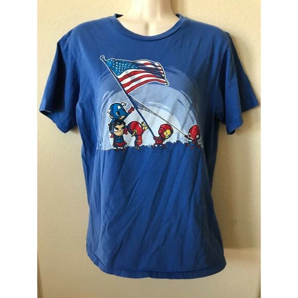shirt woot! Tops - shirt woot! Raising the flag by harantula Super Hero Graphic Tee T Shirt Size M